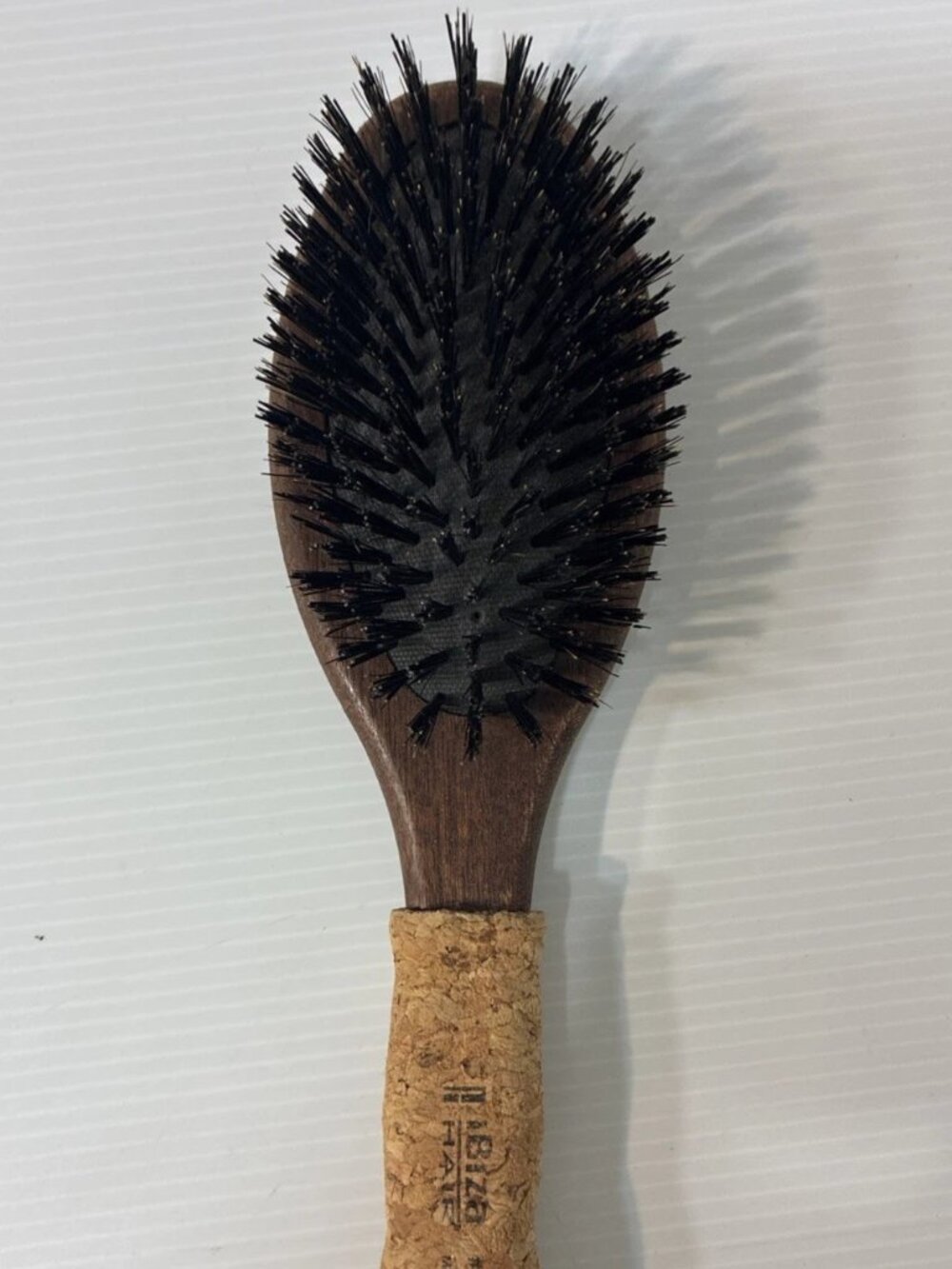 Ibiza Hair OC4 Oval Flat Boar Bristle Brush Cork Handle Spain Professional
